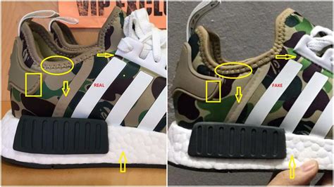 fake bape nmd shoes|real and fake bape shoes.